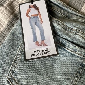 BCBGeneration Blue Flare Wide Leg Jeans